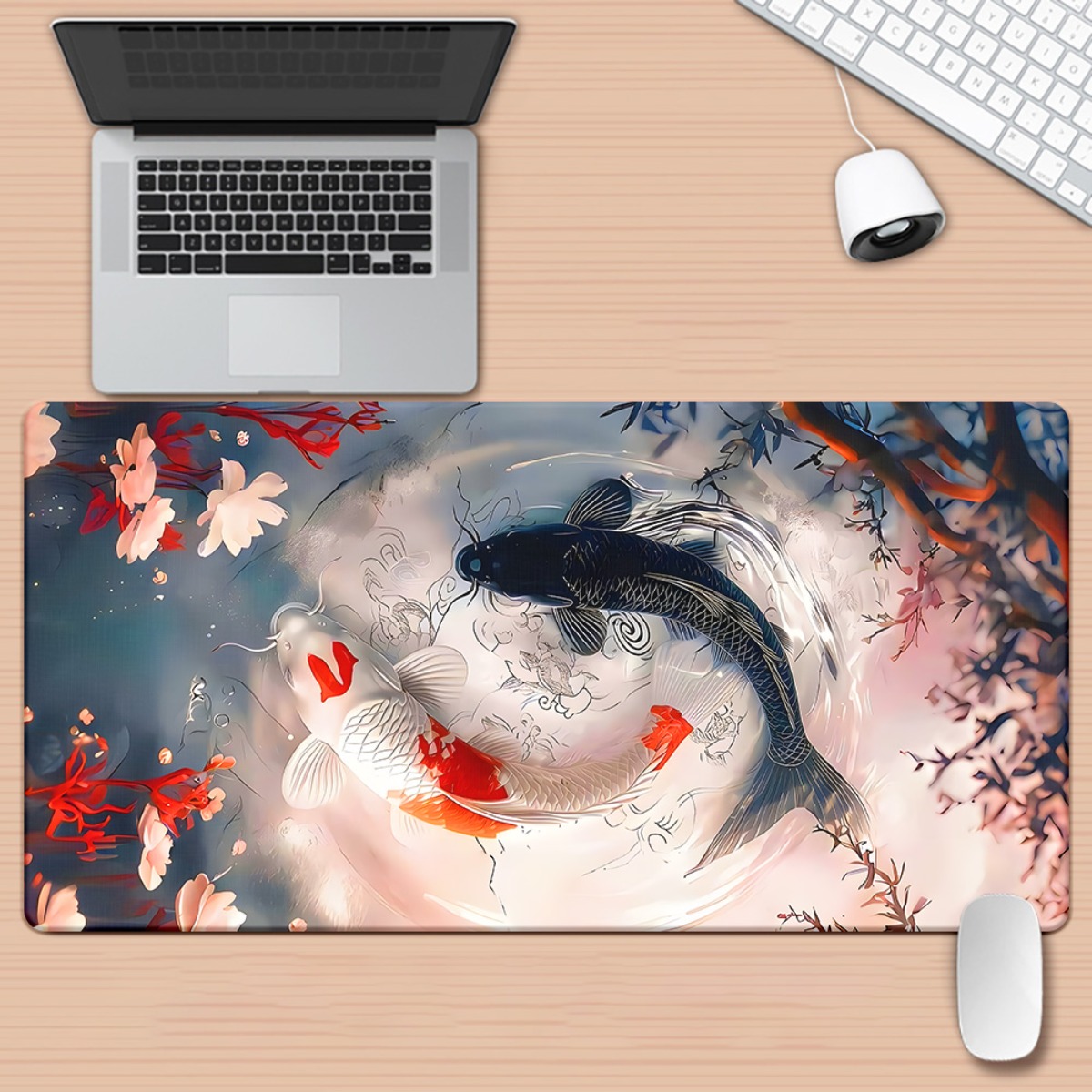 Brand Koi Fish HD Printed Desk - Gaming Keyboard Brand avaliação e preço