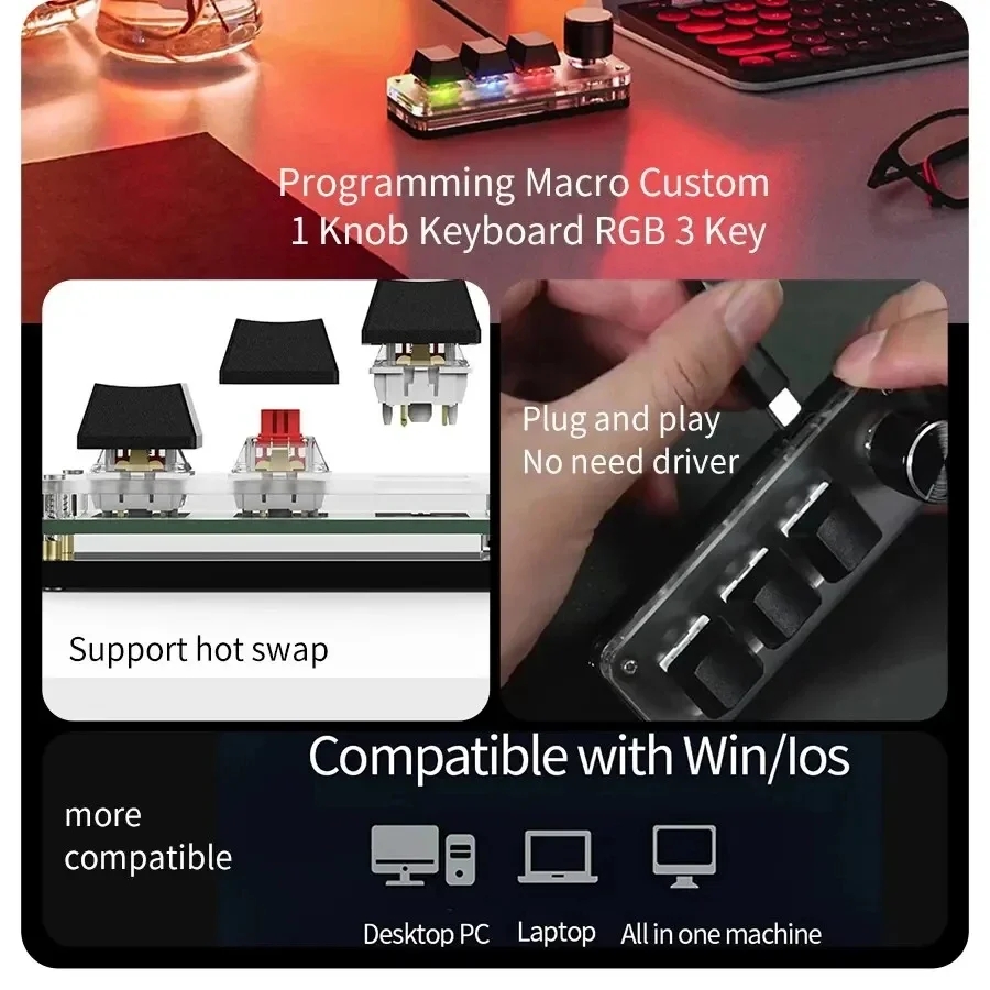 Mini Macro Mechanical Keyboard - Gaming Keyboard Mini Mechanical avaliação e preço